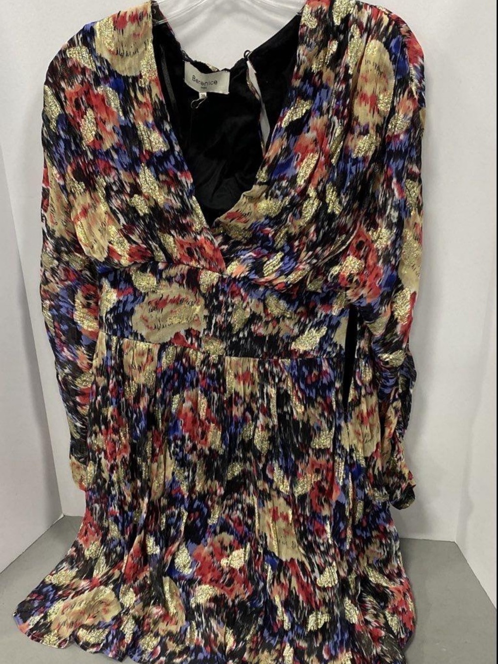 Berenice France Multicolor Floral V-Neck Dress